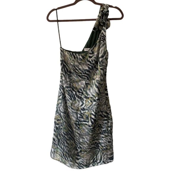 Miss Money Money One Shoulder Silk Dress - Picture 1 of 10